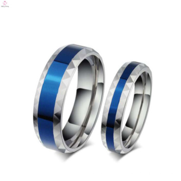 Anneaux romantiques de couple bleu, les derniers à faire des conceptions de bague de doigt de bijoux de mode